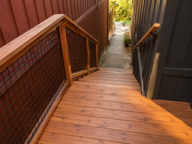 Classic Redwood Outdoor Living Deck