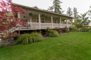 Valley new home build front deck